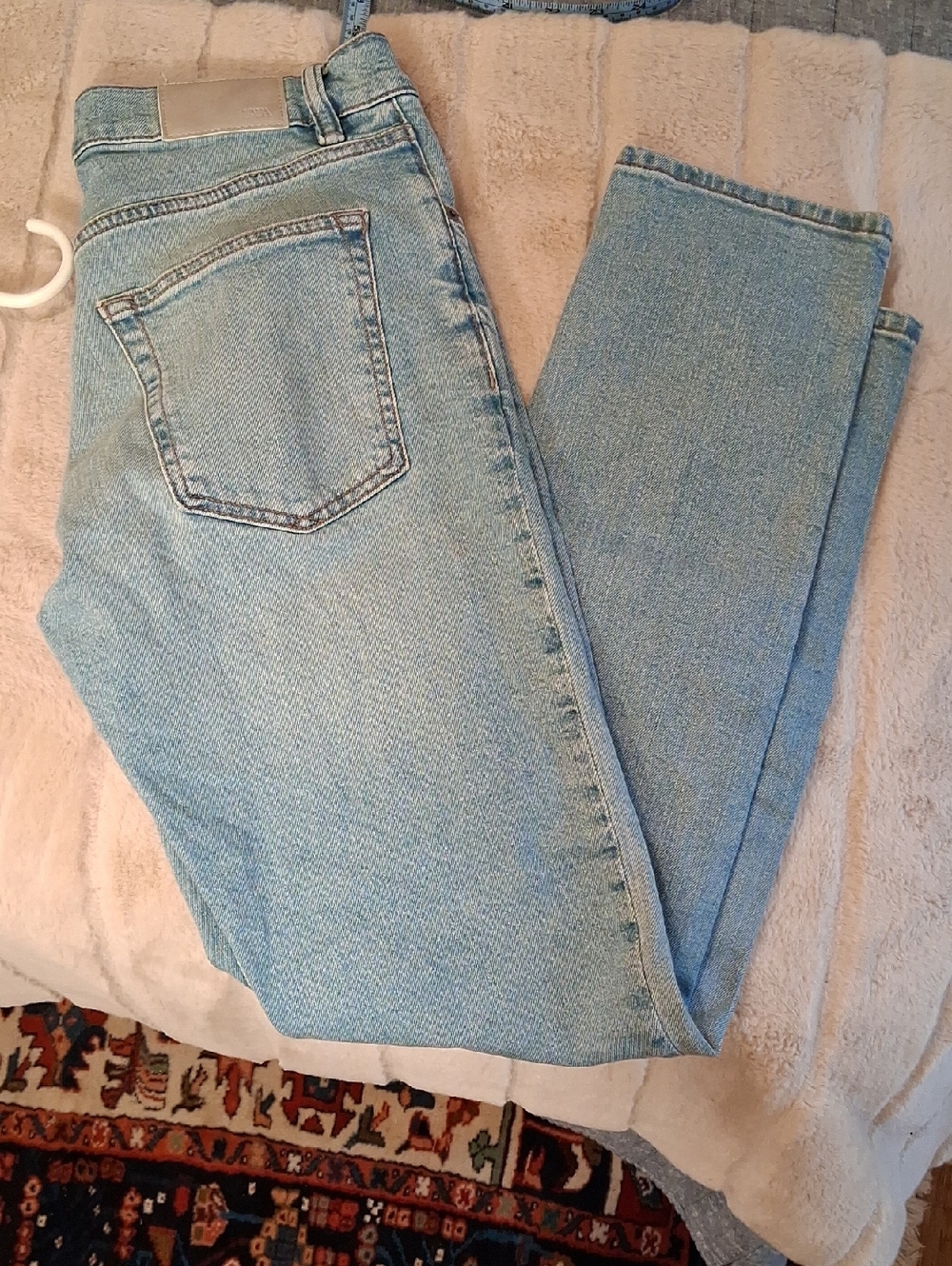 Zara Light Blue Skim Straight Leg Jeans